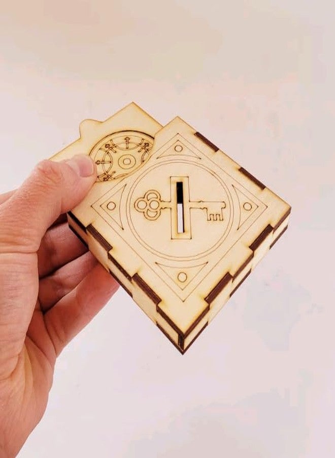 MeeCraft Magic Key Through Coin Trick Illusion Toy - Wooden Brain Teaser Puzzle for Kids & Adults - Mind Bending Stage Magic Prop & Gifting Idea - Image 3